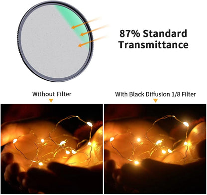 [CLEARANCE] K&F Concept Nano-X Black Mist Filter 1/8, HD, Waterproof, Anti Scratch, Green Coated (67mm)