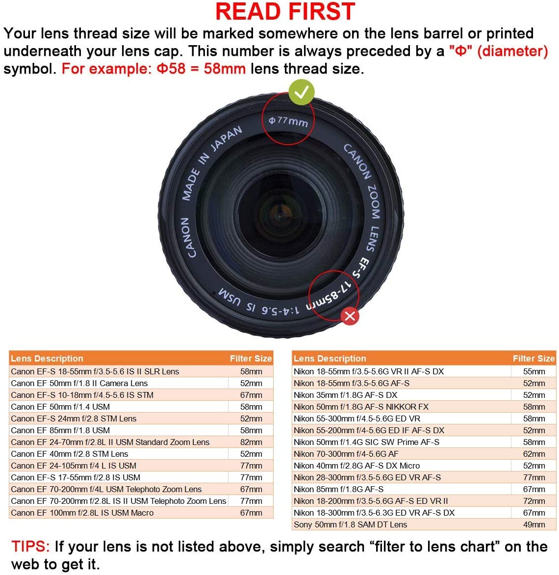 [CLEARANCE] 67mm UV Filter - Ultra Slim 16 Layers Multi Coated Ultraviolet Protection Lens Filter for Nikon Sony DSLR Lens