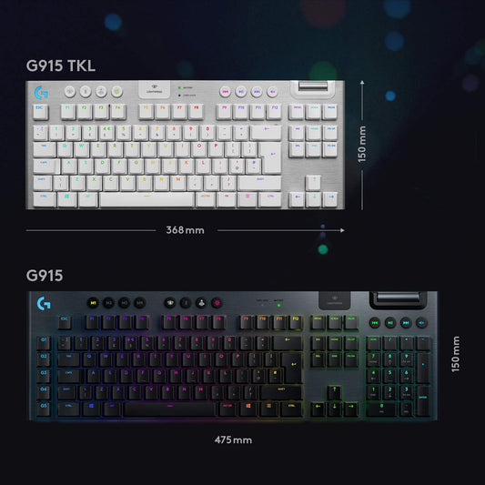 Logitech G915 Wireless Mechanical Gaming Keyboard | Tactile Switches PC36
