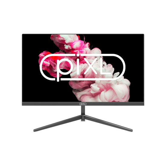 piXL PX27IHD 27 Inch Frameless Monitor, Widescreen IPS LCD Panel, True -to-Life Colours, Full HD 1920x1080, 5ms Response Time, 75Hz Refresh, HDMI, Display Port, Black Finish PC36