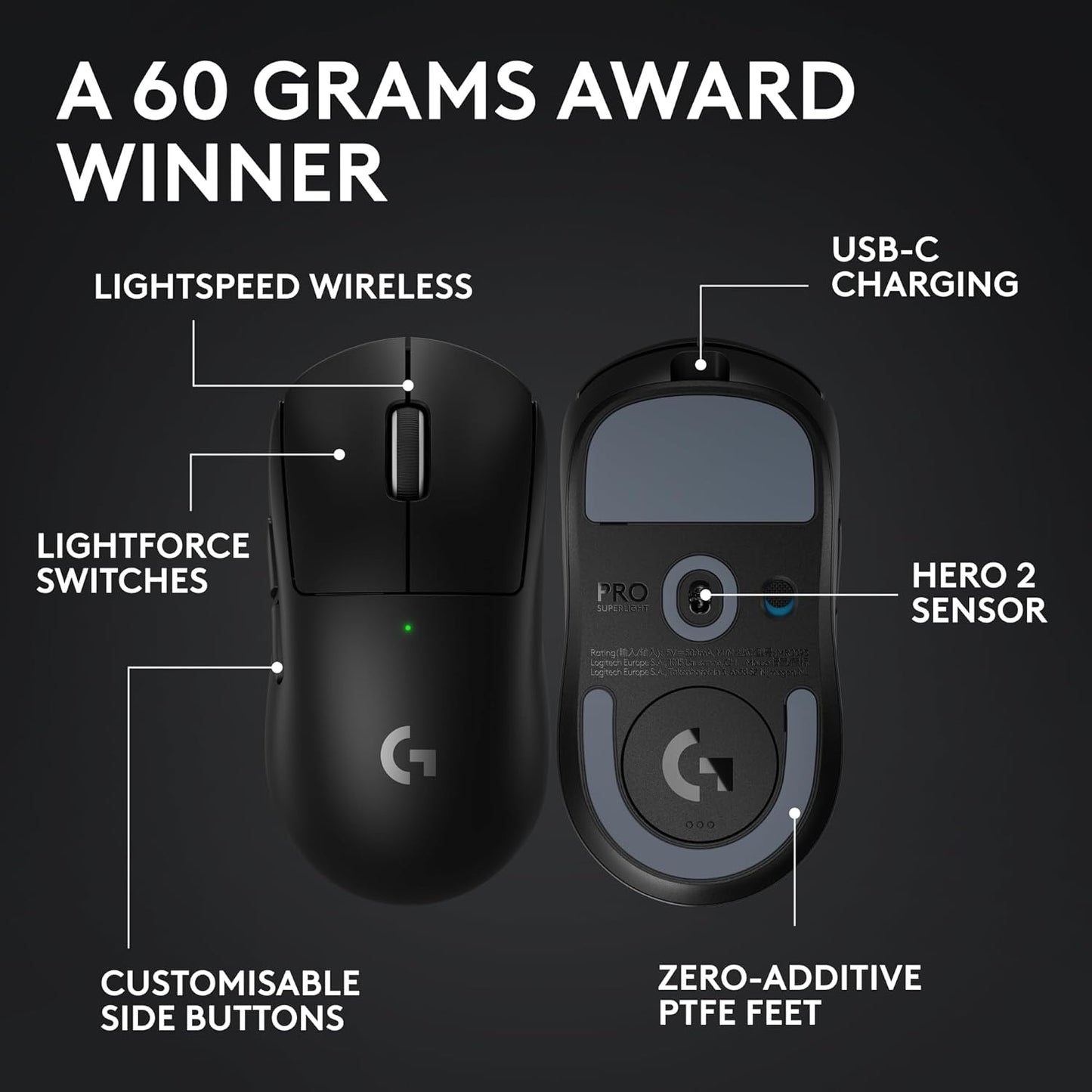 Logitech G Pro X Superlight 2 Wireless Gaming Mouse