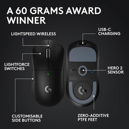 Logitech G Pro X Superlight 2 Wireless Gaming Mouse
