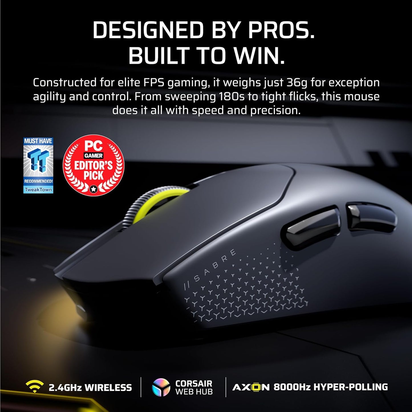 Corsair Sabre V2 Pro Ultralight Wireless Gaming Mouse