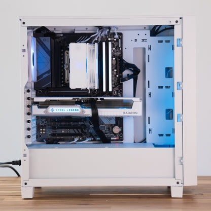 Blanc Two | RX 9060 XT 16GB + Ryzen 5 7500F | Ready-to-Go Gaming PC | PC36