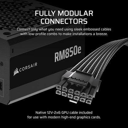 Corsair RM850e 850W Fully Modular ATX 3.1 PCIe 5.1 Power Supply