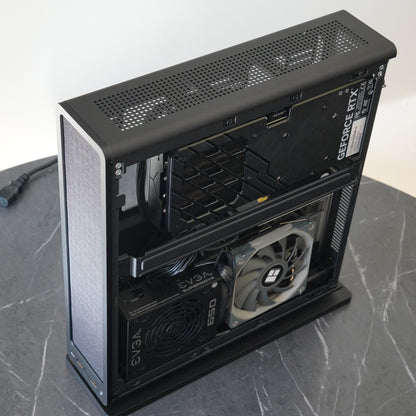 Swiss BLACK | Small Form Factor RTX 4080 Super + Ryzen 7 7800X3D + 32GB + 1TB | Ready-to-Go Gaming PC | PC36