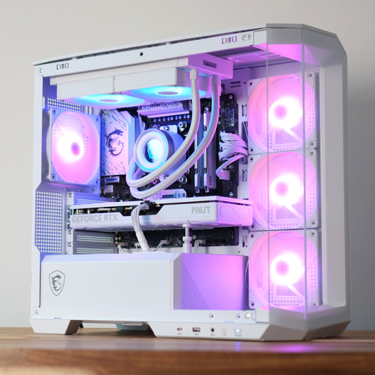 Pano Exhibit | RTX 5080 16GB + Ryzen 7 9800X3D White | Ready-to-Go Gaming PC | PC36