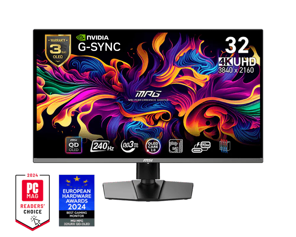 MSI MPG 321URX QD-OLED — 32" 4K 240Hz QD-OLED Gaming Monitor