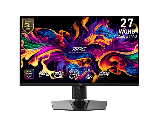 MSI MPG 271QR QD-OLED X50 — 27" 1440p 500Hz QD-OLED Gaming Monitor
