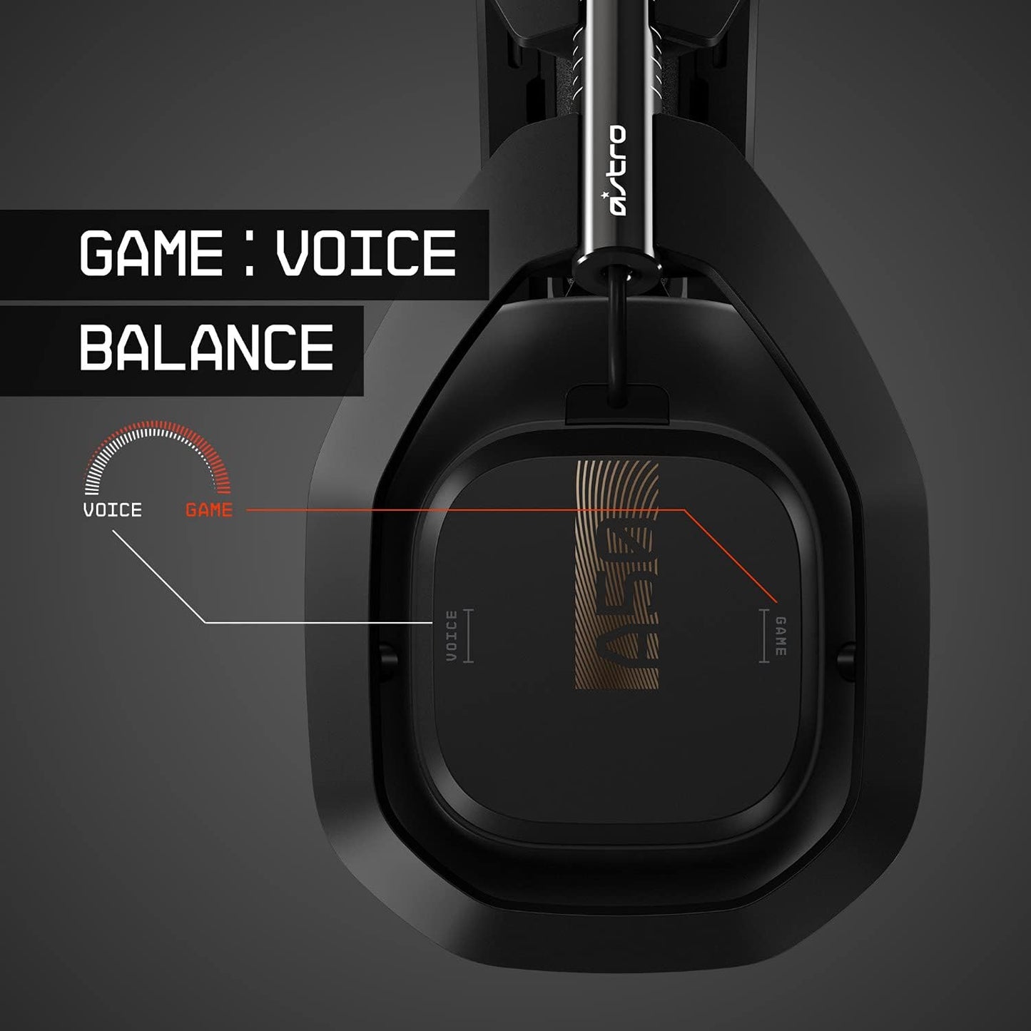 ASTRO Gaming A50 Wireless Gaming Headset + Charging Base Station | Game/Voice Balance Control, 2.4 GHz Wireless, 15 m Range, for PC, Xbox Series X|S, Xbox One, Mac - Black/Gold PC36