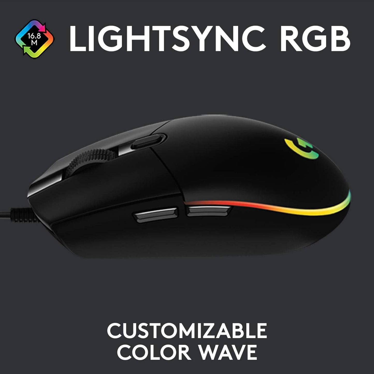 Logitech G203 LIGHTSYNC Gaming Mouse, Wired PC36