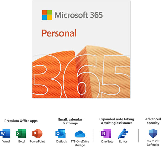 Microsoft 365 Personal | Office 365 apps | 1 user | 1 year subscription | PC/Mac, Tablet and Phone PC36